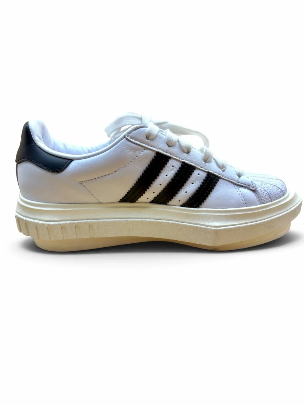 Adidas x Beyoncé Superstar Platform Sneakers White/Black Leather Women’s Size 7
